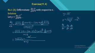 Grade 11, Chapter(11) Exercise(11.4) No.1 (h)