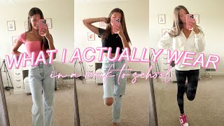 what i ACTUALLY wear in a week to school!! *outfit inspo & links to ALL items*