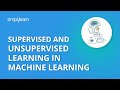 Supervised and Unsupervised Learning In Machine Learning | Machine Learning Tutorial | Simplilearn