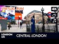 Central London, UK Virtual Run | Virtual Running Videos For Treadmill in 4k with music