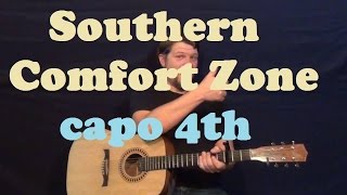 Southern Comfort Zone Brad Paisley Easy Guitar Lesson Capo 4th Fret How to Play Tutorial