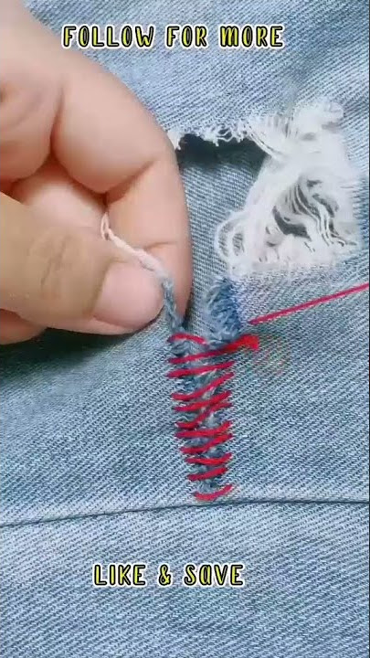 Easy DIY Projects | Home made DIY | How to fix ripped jeans #Shorts