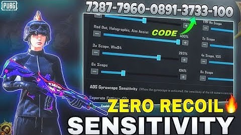 How to make your own sensitivity /best zero recoil sensitivity for BGMI /sensitivity settings code