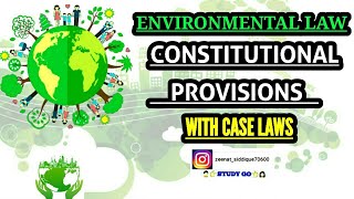 CONSTITUTIONAL PROVISION FOR ENVIRONMENT PROTECTION IN INDIA IN HINDI | ENVIRONMENT Protection