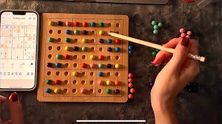 ASMR - Wooden Colored Sudoku (5) - Pure Clicky Whispering