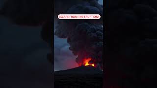 Panic As Volcano Erupts Right Behind Them Incredible Escape Caught On Camera