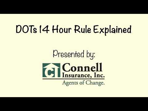 Vídeo: Qual é a regra DOT de 14 horas?