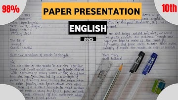 English CLASS 10TH | English Paper Presentation |Best Handwritten Answersheet |2024 Paper solution |