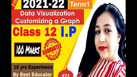 Customising  Charts | Data Visualisation | CBSE Class 12 I.P. Term1 Syllabus #matplotlib #k12 #cbse