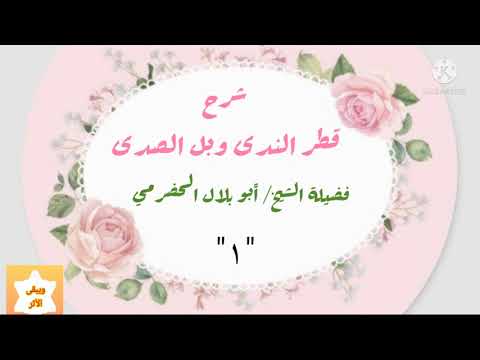 شرح قطر الندى وبل الصدى لأبي بلال الحضرمي