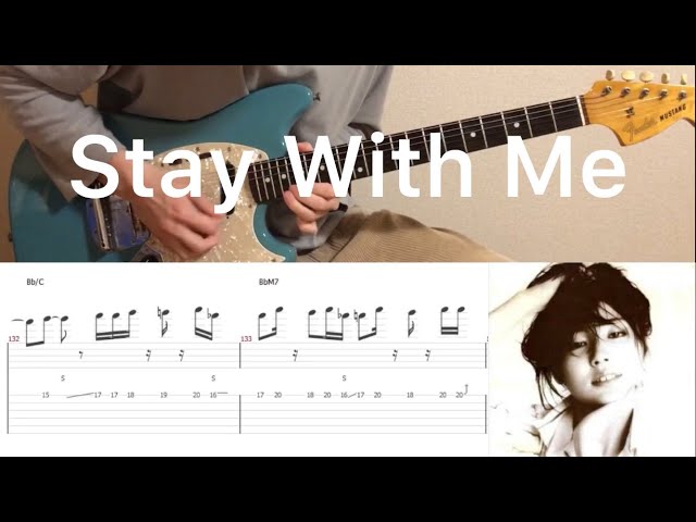 Miki Matsubara - Stay With Me (guitar cover with tabs u0026 chords) class=