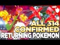 ALL 314 CONFIRMED Returning Pokemon in Sword & Shield. Galar Pokedex Leaked