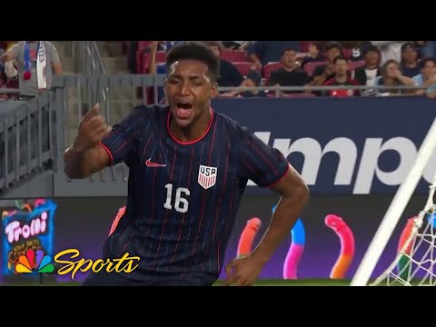 Alex Freeman heads in USMNT's second goal against Uruguay | NBC Sports