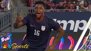 Alex Freeman heads in USMNT's second goal against Uruguay | NBC Sports