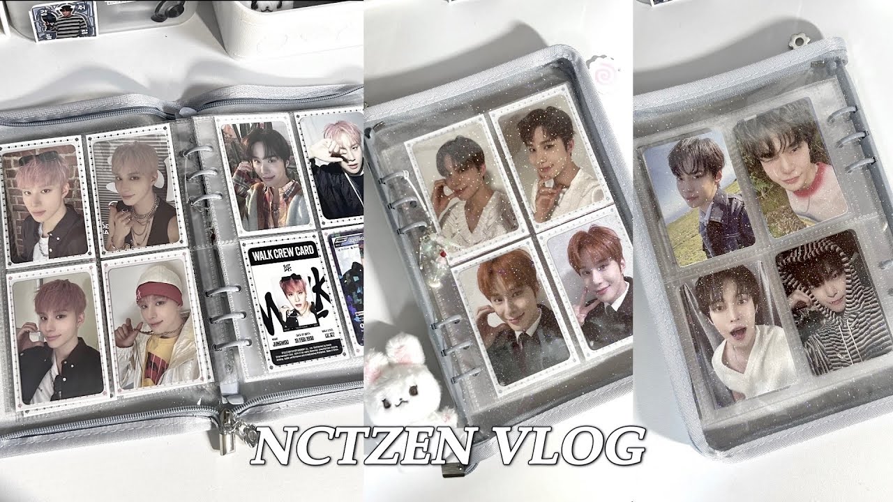 [시즈니 브이로그] 삐그덕 정우 드볼하고 포카 정리하는 일상 • 포카 정리 • 프롬아블 바인더 • 반택깡