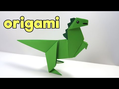 Video: Cómo Hacer Un Dinosaurio De Origami