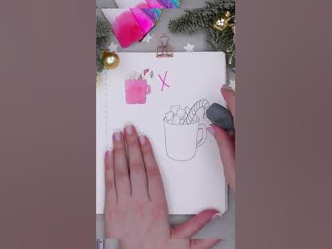 Как нарисовать чашку какао🎄 - YouTube