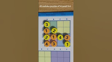 Sudoku Puzzles 4*4 Level 5-4  #sudokupuzzles  #sudokuforbeginners #sudokudailychallenge #数独