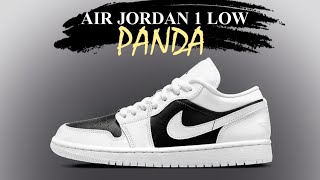 jordan 1 low panda on feet