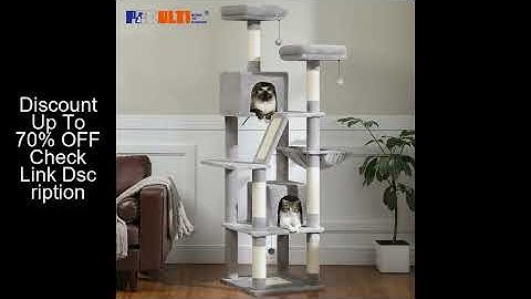 Large Cat Tree Tall Cat Tower for Indoor Cats Multi-Level Plush Cat Condo with Scratching Posts Scra