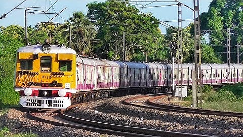 Colourful EMU Trains Speeding in Huge Curve & Skip Through Curvy Railgate | Eastern Railways