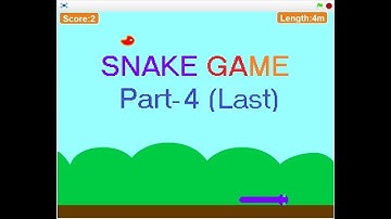 SNAKE GAME | PART-4 | how to make in scratch 2.0 | VG Game Maker