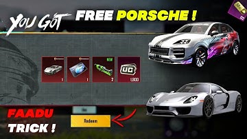 🔥 GET 100% FREE Porsche SKIN BGMI | Porsche Crate Opening Trick Bgmi | BGMI Cyber Week Trick !