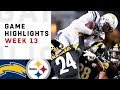 Chargers vs. Steelers Week 13 Highlights | NFL 2018