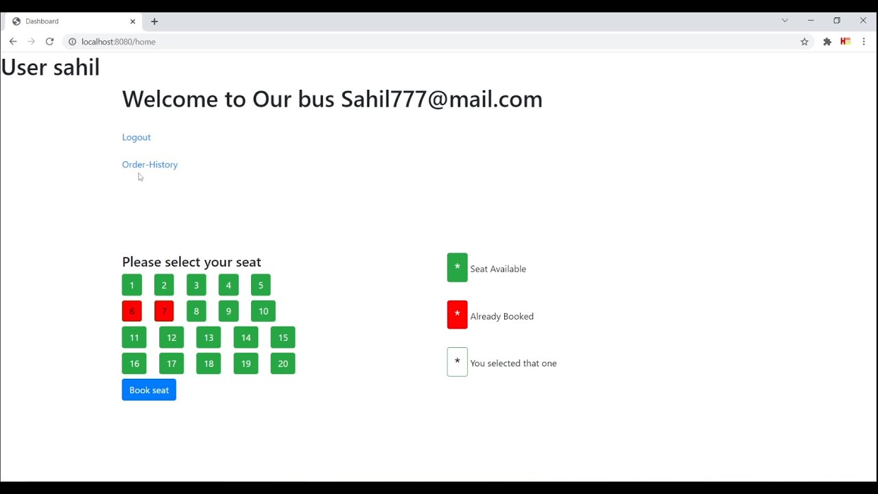 Bus Seat Reservation Java Code Bus-seat-select Java project using Spring boot, Spring Data Jpa ...