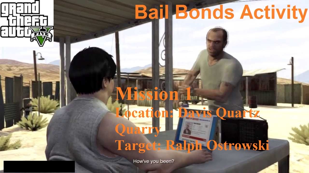 Gta V Bail Bond Activity 01 Davis Quartz Quarry Ralph Ostrowski Youtube
