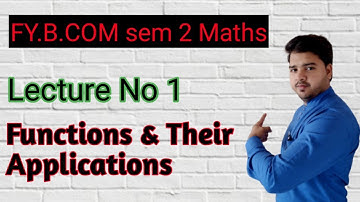 FYBCOM maths sem 2  |function and application