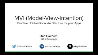 MVI - Reactive Unidirectional Architecture for Frontend Apps