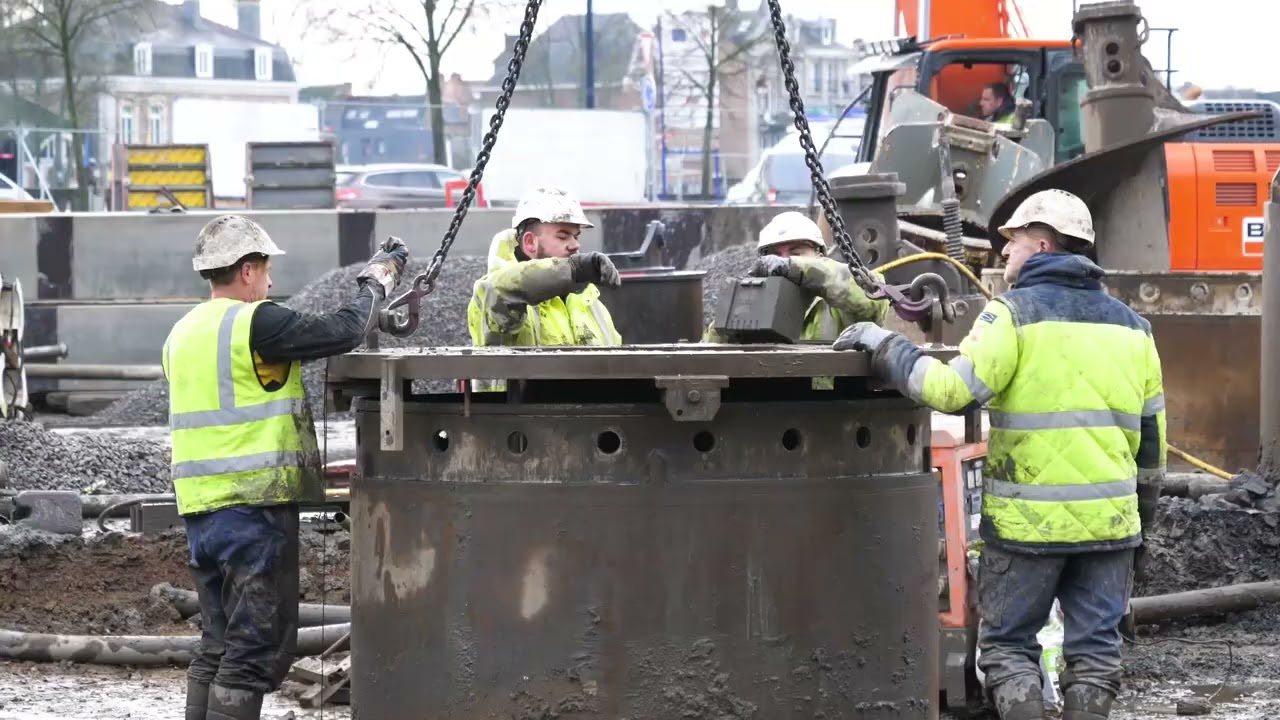 Franki Foundations - colonnes préfondées au Grognon (Namur)