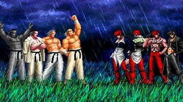 KOF MUGEN | Goro Daimon Team vs Orochi Iori Team