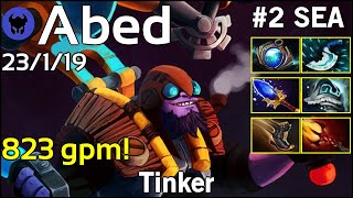 823 gpm! Abed [Fnatic] plays Tinker!!! Dota 2 7.21