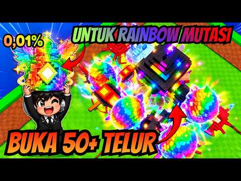 INSANE! FINALLY GOT THE 0.01% RAINBOW MUTATION AFTER OPENING 50+ EGGS IN STEAL AN EGG ROBLOX