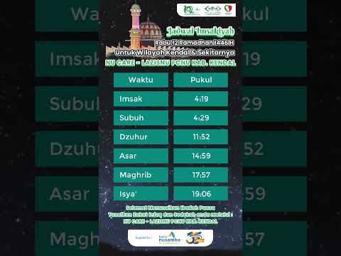 Jadwal Imsakiyah rabu,
