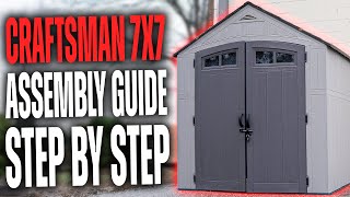 Craftsman 7'  X 7' Resin Shed Assembly  Step By Step