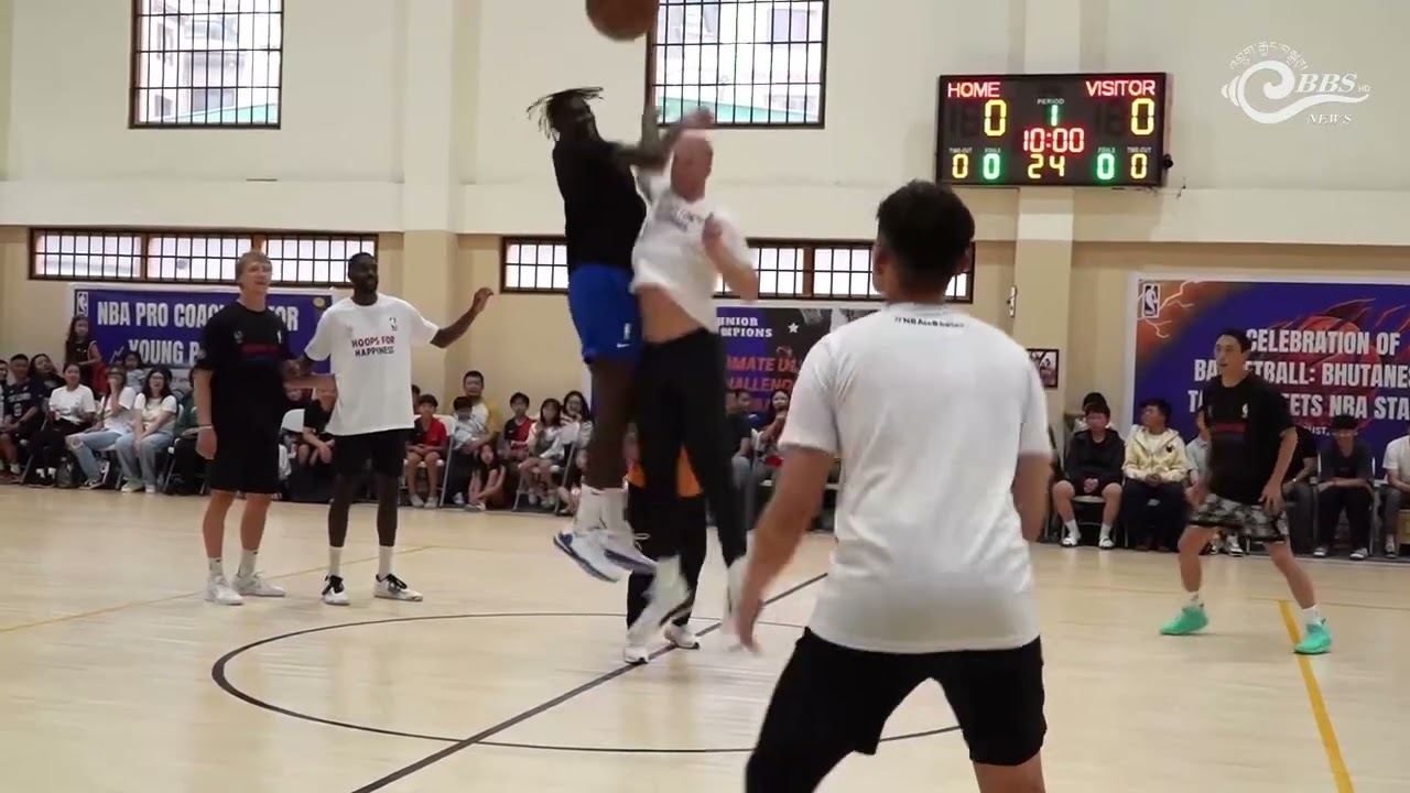 Gyalsays gracing Basketball showcase by NBAStars in Bhutan. 