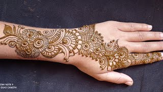 Simple stylish floral arebic hina mehndi design//latest hina Mehndi 2021//mehndi designs