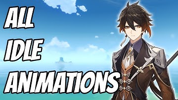 All Zhongli Idle Animations | Genshin Impact