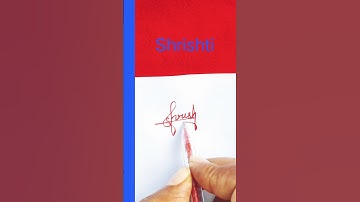 Shrishti name signature style