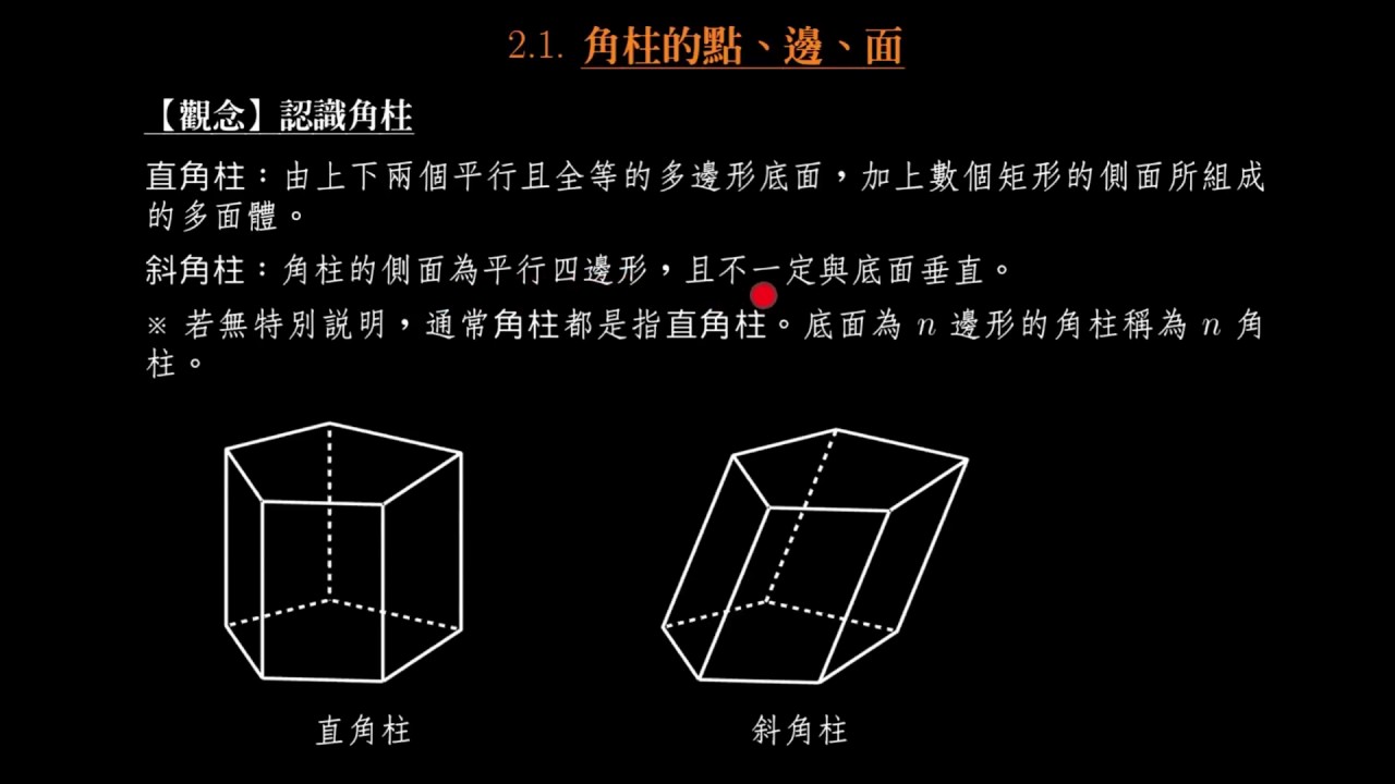 觀念】認識角柱| 數學| 均一教育平台