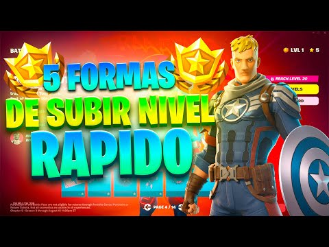 TOP 5 FORMAS PARA SUBIR DE NIVEL RAPIDO EN FORTNITE TEMPORADA 4 (BUG XP, BATTLE ROYALE, RECARGA)