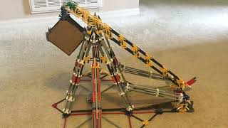 Real working trebuchet model made of Knex
