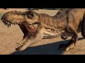 T-Rex vs Spinosaurus, Giganotosaurus, Carcharodontosaurus, Acrocanthosaurus &amp; Indominus Rex - JWE 2