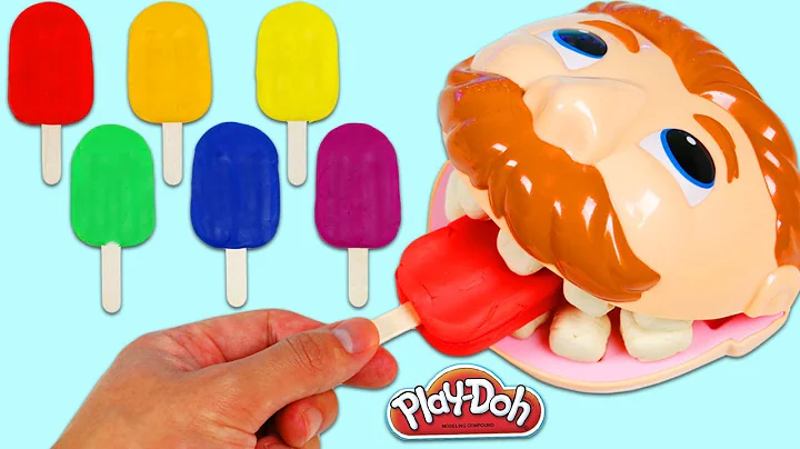 Feeding Mr. Play Doh Head Rainbow Popsicles!