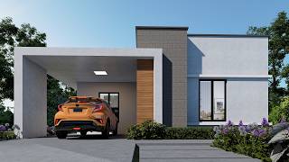 Modern House Design 4 Bedroom with Laundry &amp; Car Port 10m x 19m