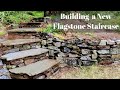 Old stone staircase rebuild part 3 building a new flagstone staircase