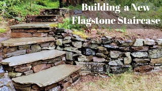 Old Stone Staircase Rebuild: Part 3! Building a New Flagstone Staircase!
